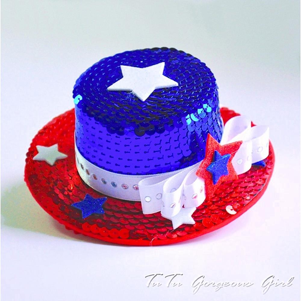 Red, White and Blue Top Hat