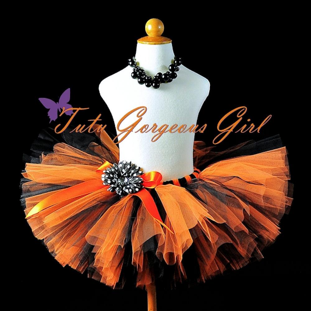 Orange black tutu skirt hotsell