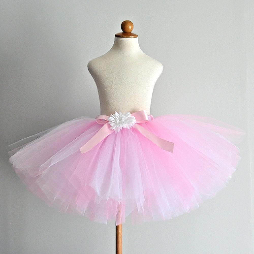 Girls light pink white tutu, bachelorette party dance tutu.