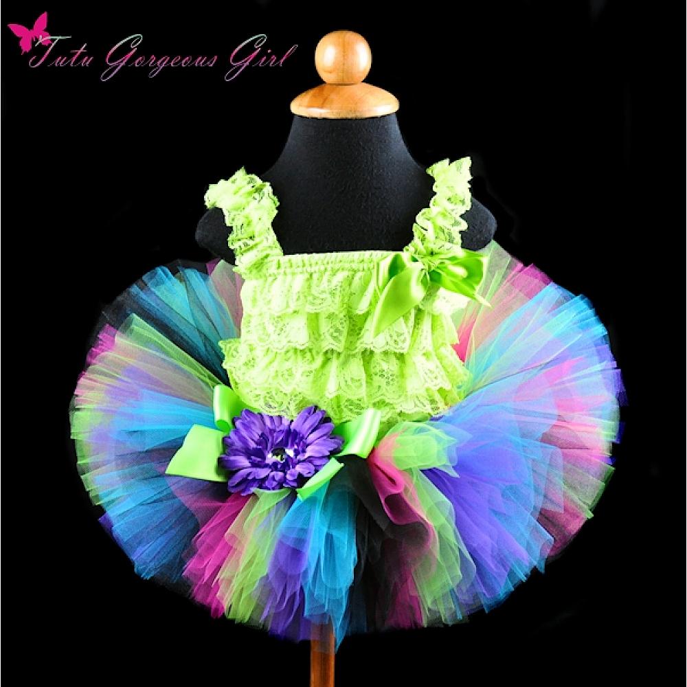 Popolare Rock Star Girl Tutu Dress Hot Pink Baby Kids Festa Di