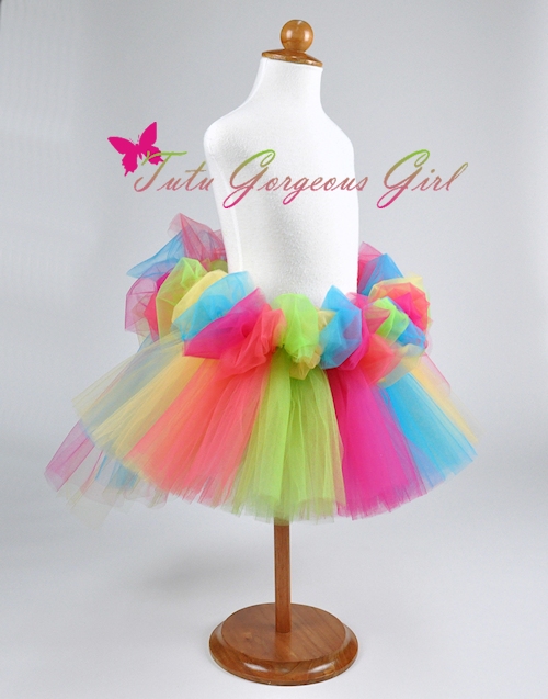 The Cha Cha Cha rainbow tutu is colorful choice for a clown costume ...