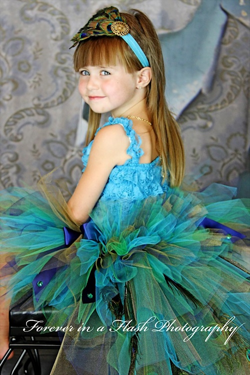 Baby and Toddler Peacock Bustle Tutu