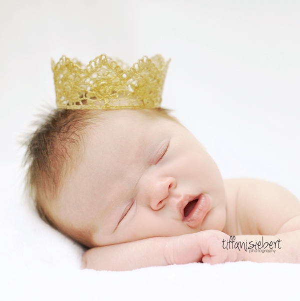 Gold Newborn Lace Crown