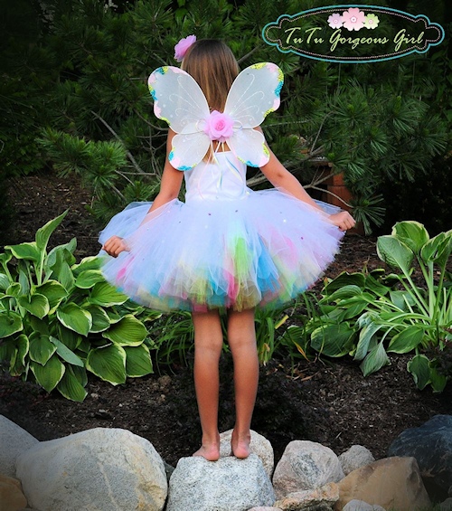 Magic Rainbow Fairy Tutu and Wings