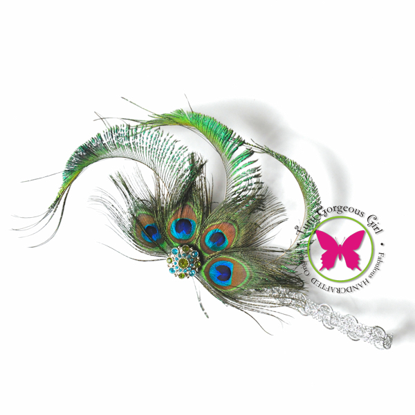 Silver Peacock Headpiece
