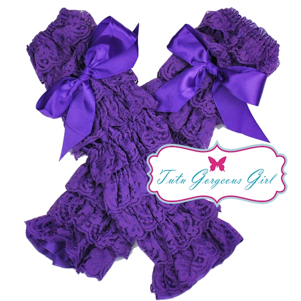 Purple Lace Petti Leg Warmers