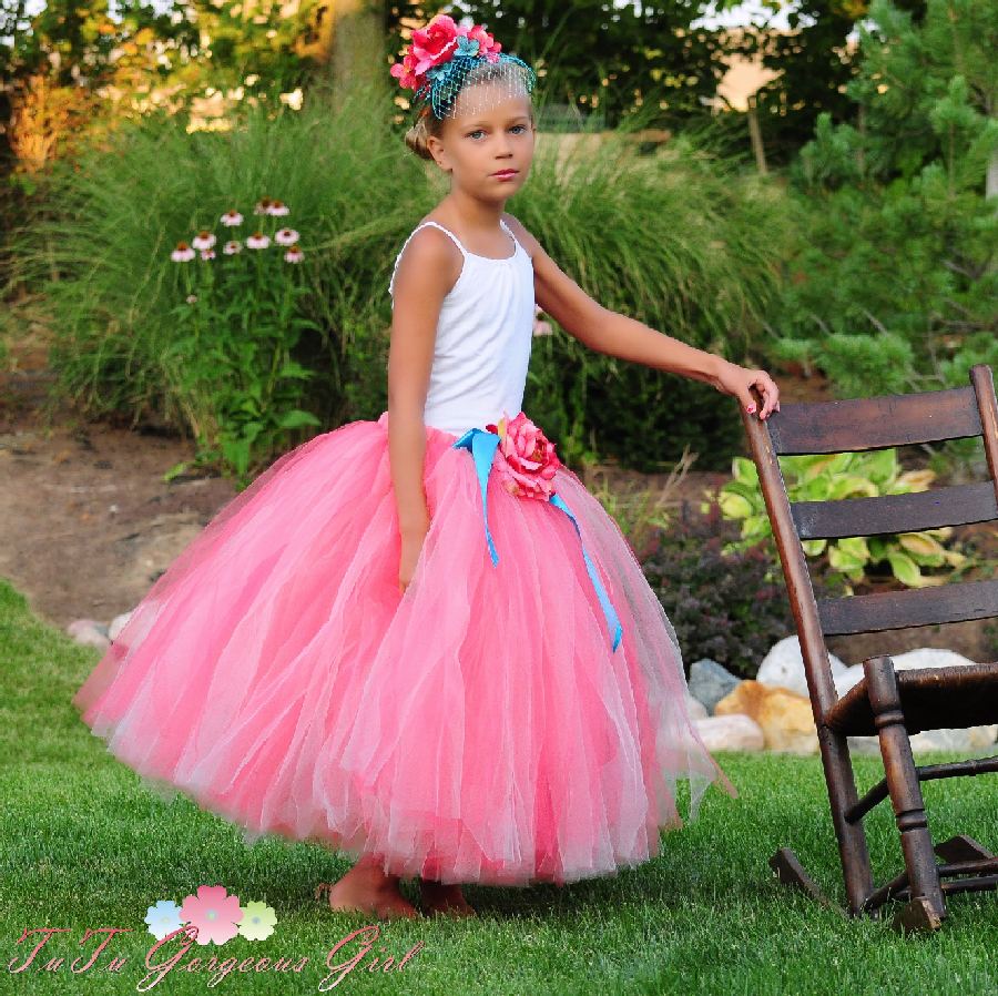 Coral Princess Flower Girl Tutu