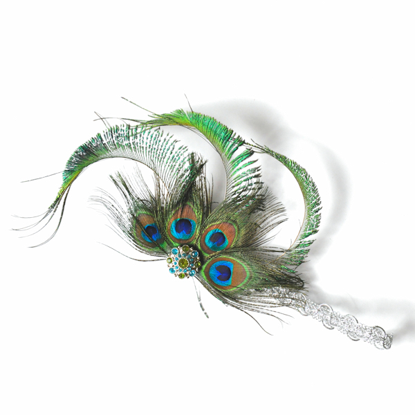Silver Peacock Headpiece