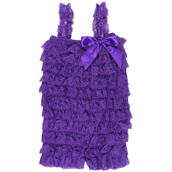 Purple Lace Petti Romper