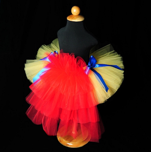 Red and Yellow Bustle Tutu